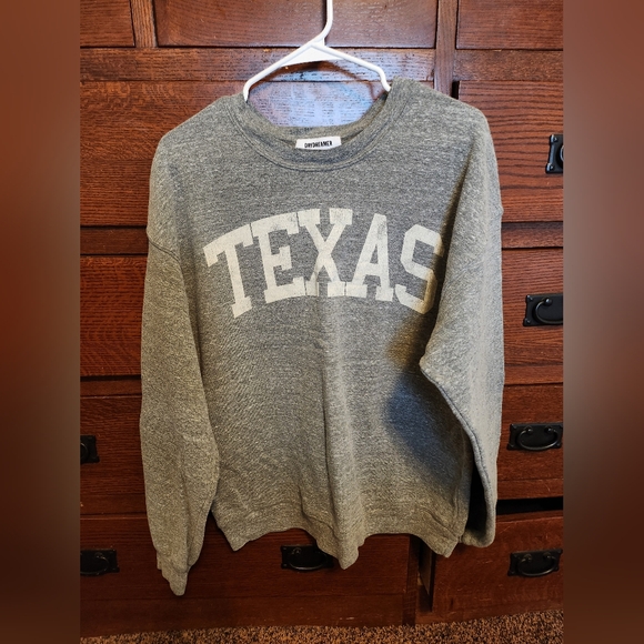 Daydreamer Gray Texas Crewneck Sweater - Picture 1 of 2